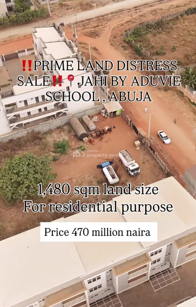 Prime Private Residential Land, By Aduvie School, Jahi, Abuja, Residential Land for Sale