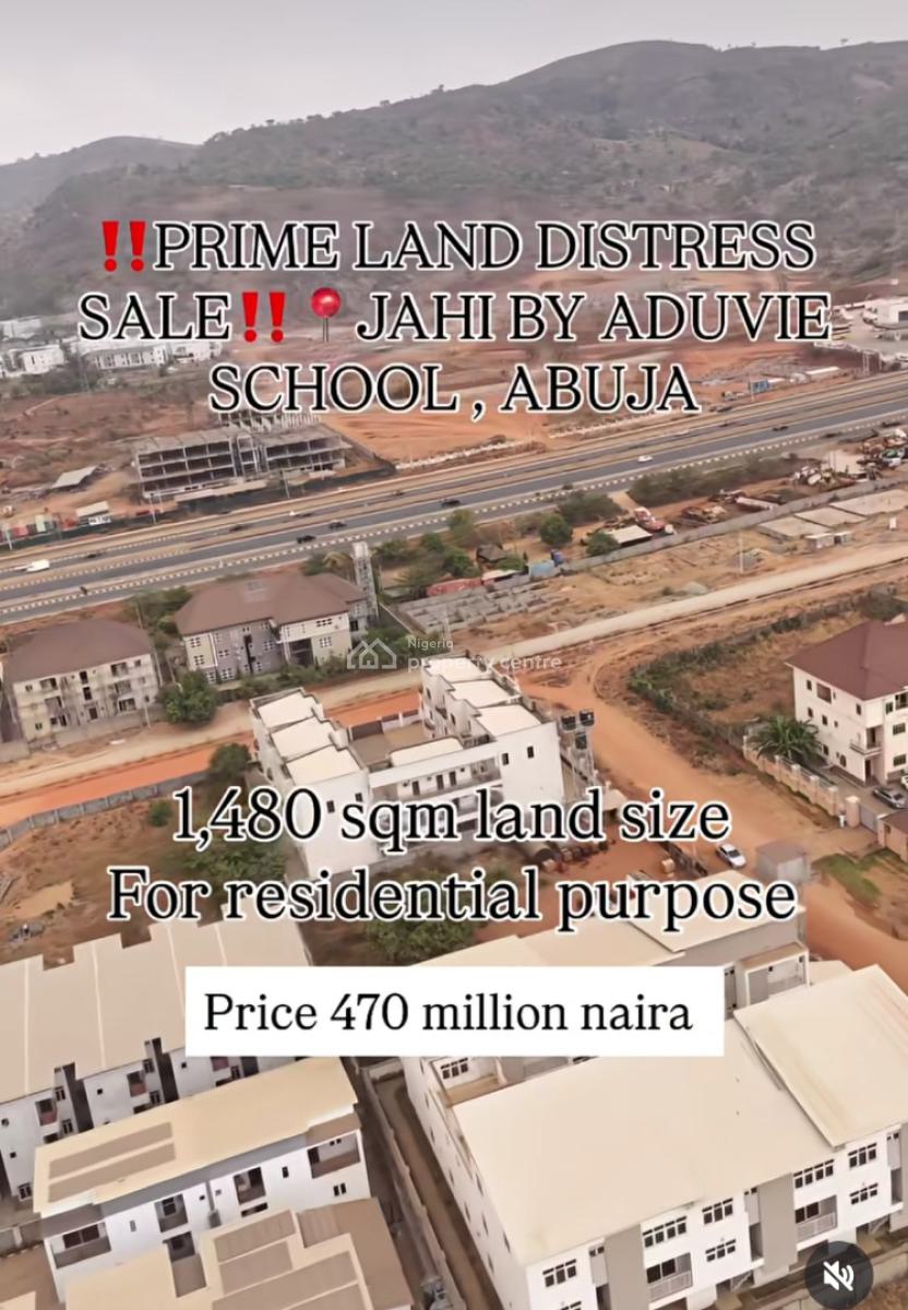 Prime Private Residential Land, By Aduvie School, Jahi, Abuja, Residential Land for Sale