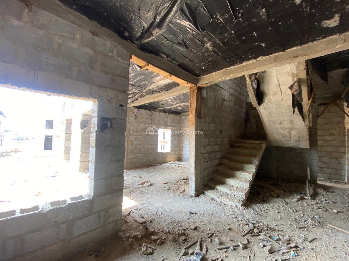 4 Bedrooms Semi-detached Duplex with Bq (carcass), Life Camp, Abuja, Semi-detached Duplex for Sale