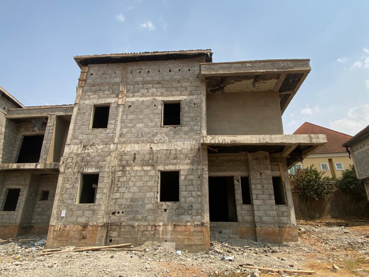4 Bedrooms Semi-detached Duplex with Bq (carcass), Life Camp, Abuja, Semi-detached Duplex for Sale