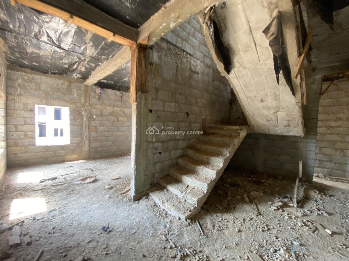 4 Bedrooms Semi-detached Duplex with Bq (carcass), Life Camp, Abuja, Semi-detached Duplex for Sale