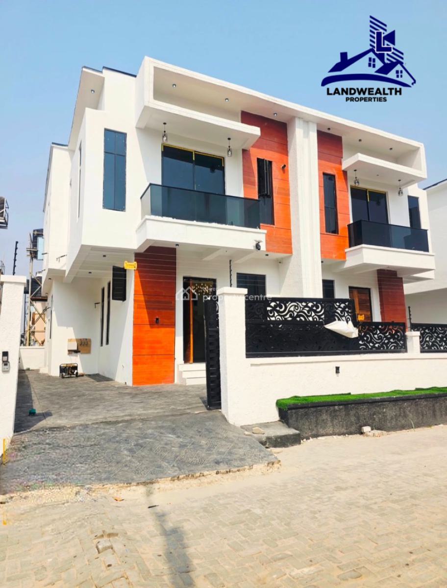 Newly Built 4 Bedroom Semi Detached Duplex with Bq, Secure Estate at Sangotedo Lagos, Sangotedo, Ajah, Lagos, Semi-detached Duplex for Sale