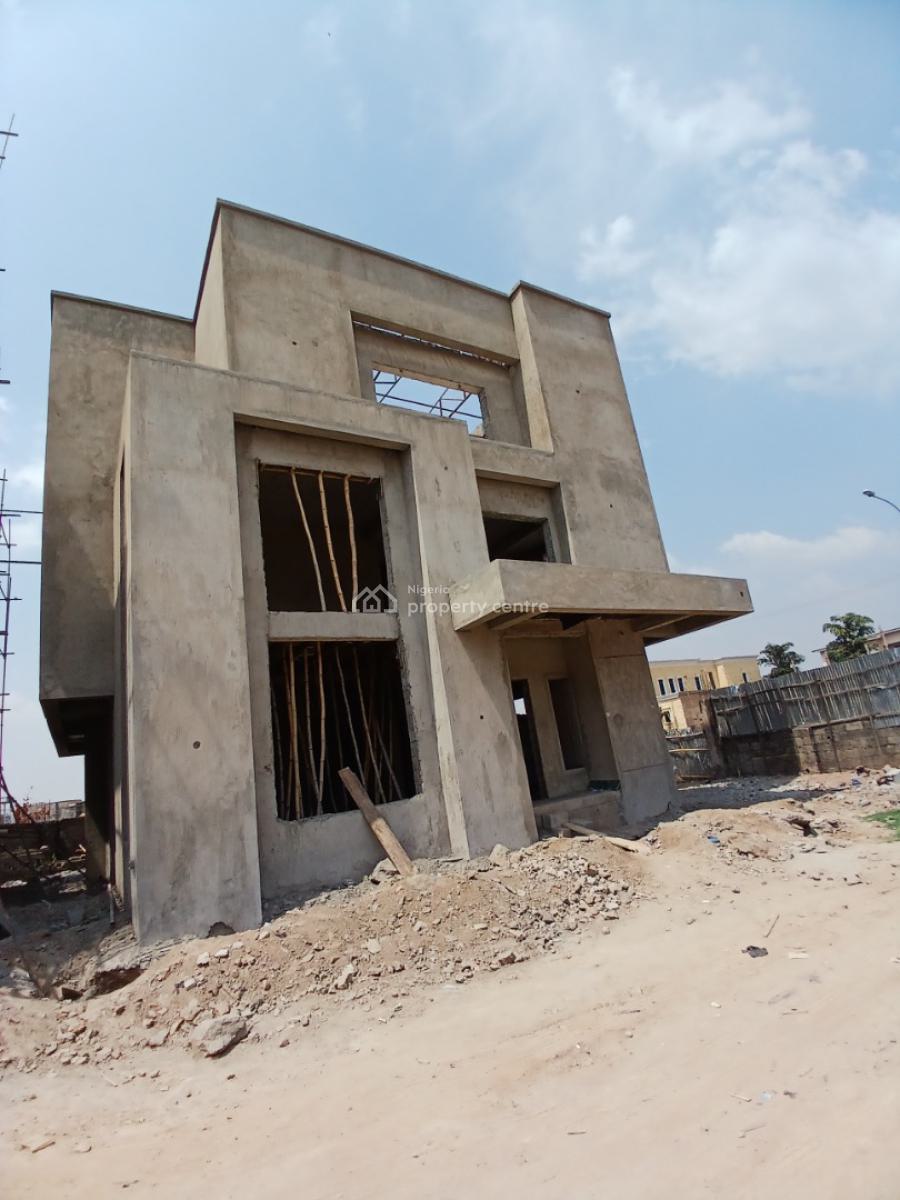 Under Construction 5 Bedroom Detached Duplex with 1room Bq with Elevat, Guzape Abuja Diplomatic Zone, Guzape District, Abuja, Detached Duplex for Sale