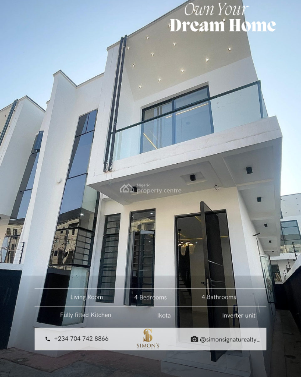 4 Bedroom Semi Detached Duplex, Ikota, Lekki, Lagos, Semi-detached Duplex for Sale