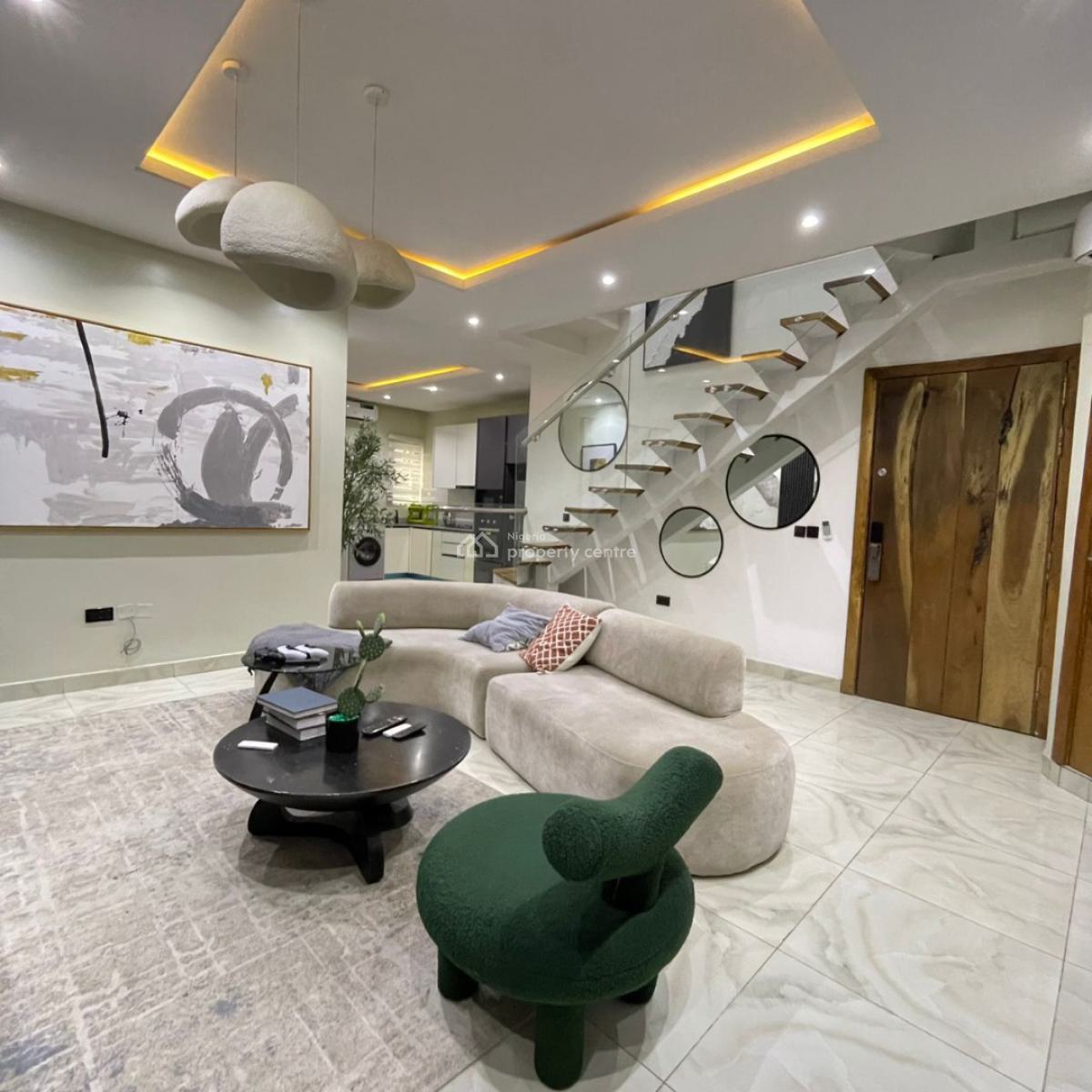 Fully Furnished 2 Bedroom Maisonette Penthouse W/ Pool on 2 Floors, Lekki Phase 1, Lekki, Lagos, Flat / Apartment for Sale