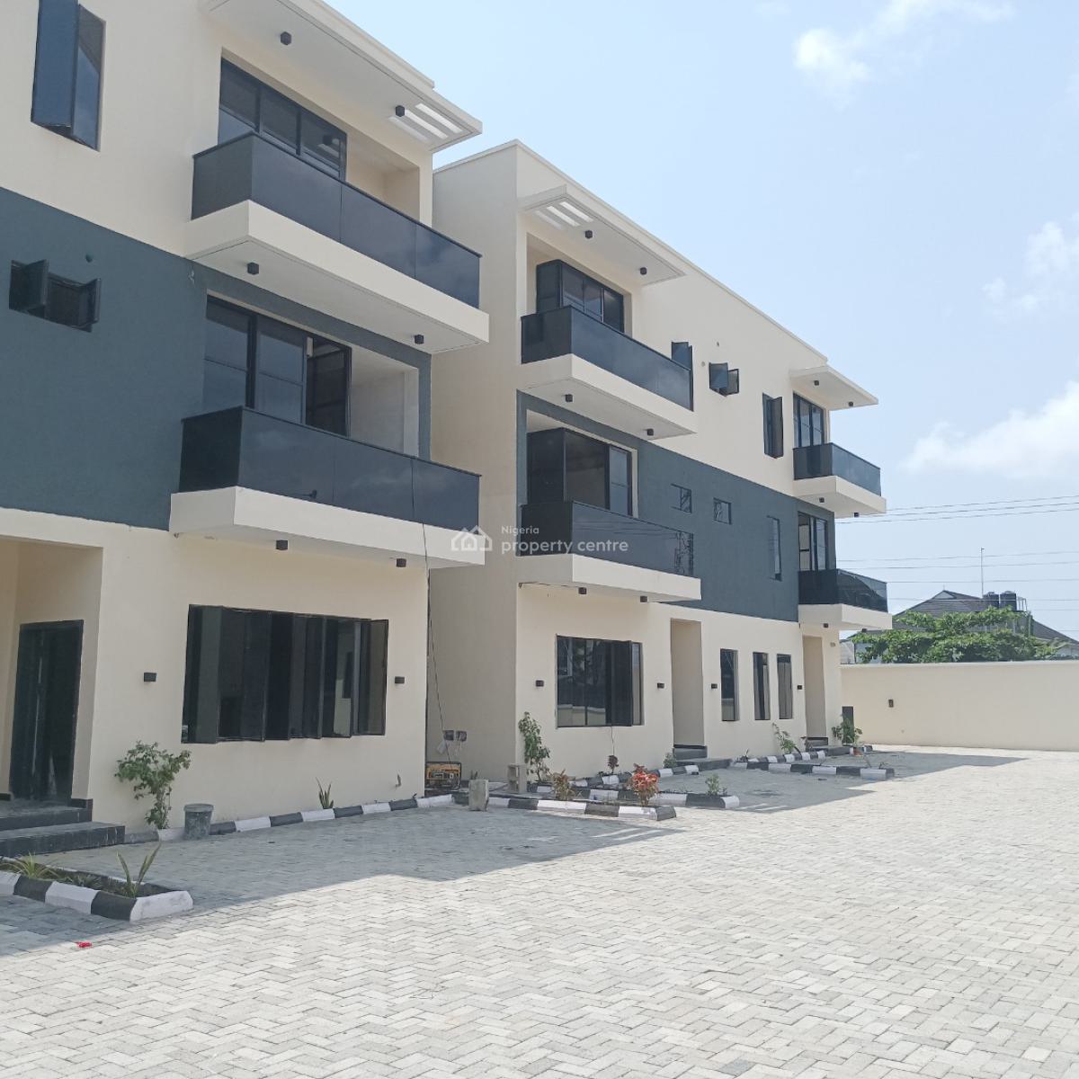 Contemporary Brand New 3 Bedrooms Terraced House + Bq, Ajah, Lagos, Terraced Duplex for Sale