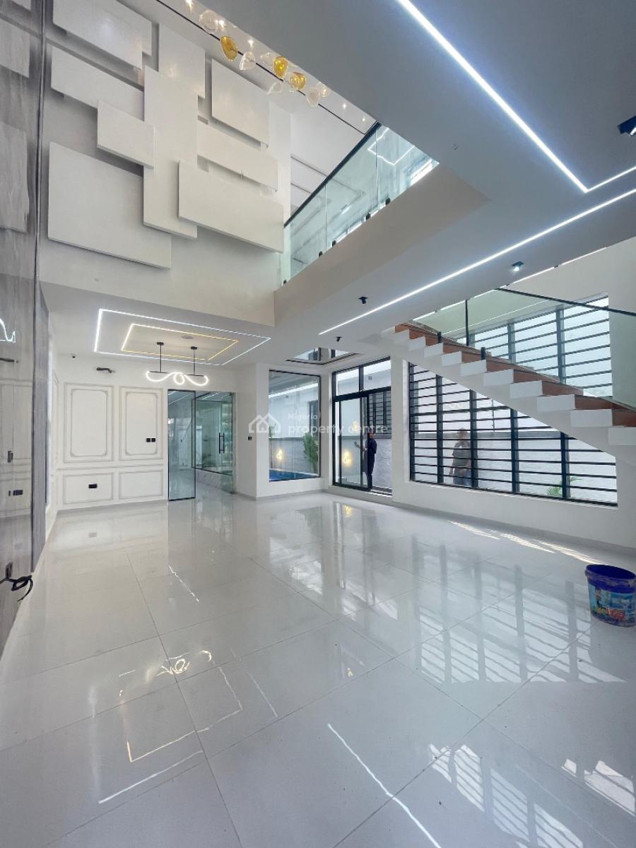 Exquisite Spacious 5 Bedroom Fully Detached Duplex with Bq and Pool, Chevron Toll Gate, Lekki, Lagos, Detached Duplex for Sale