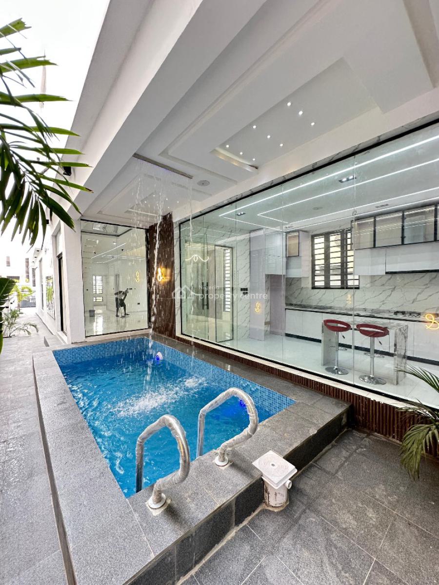 Exquisite Spacious 5 Bedroom Fully Detached Duplex with Bq and Pool, Chevron Toll Gate, Lekki, Lagos, Detached Duplex for Sale