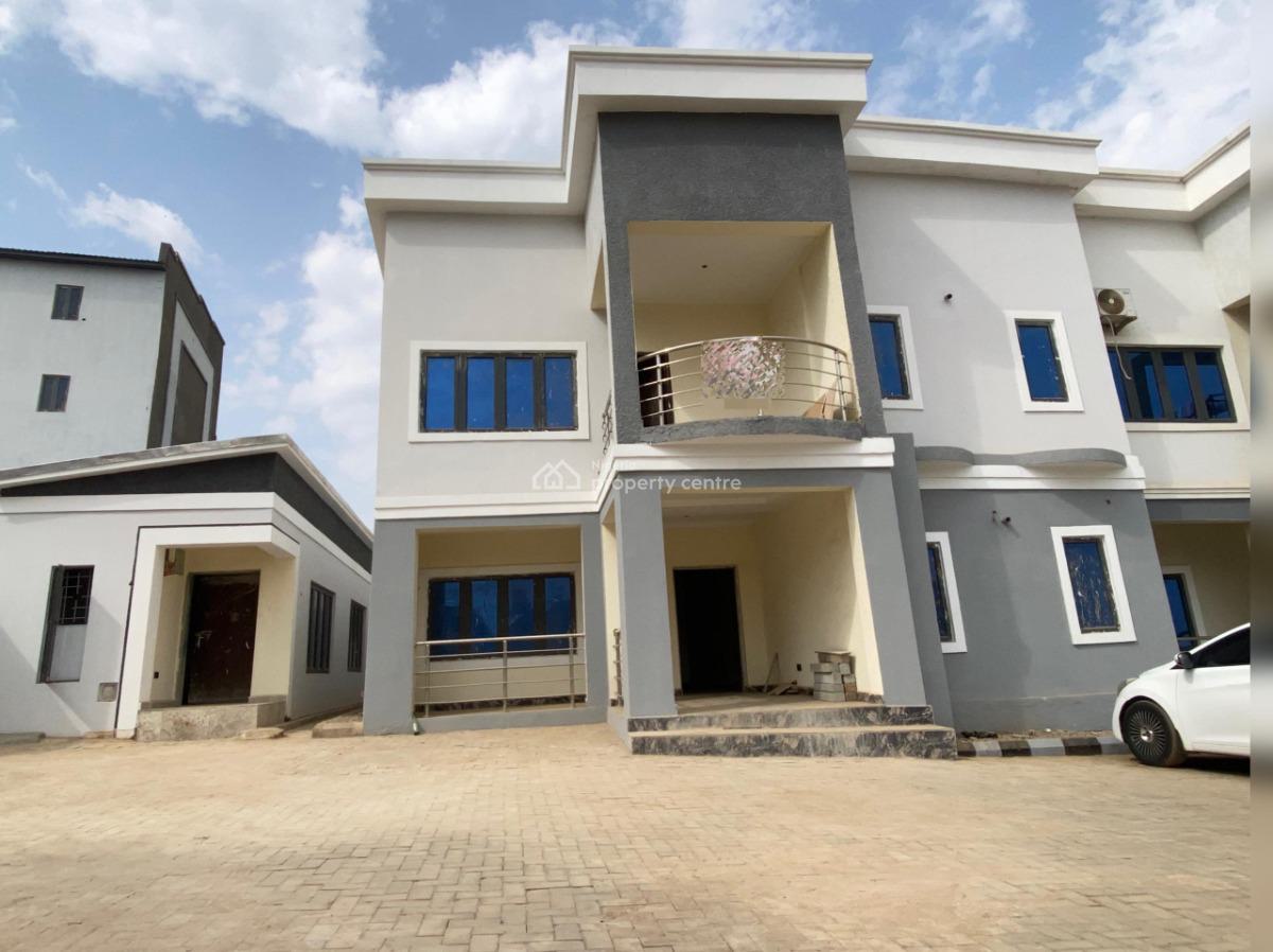 Newly Built 4 Bedroom Terrace Duplex with 1 Bedroom Bq(corner-piece), By Magistrate Court, Life Camp, Abuja, Terraced Duplex for Rent