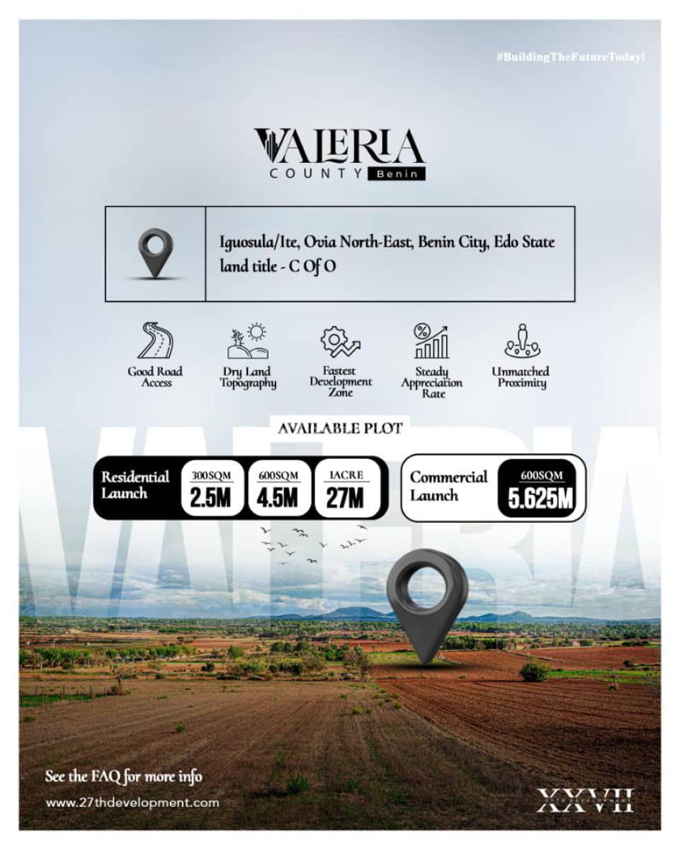 Plot of Land with Good Title ( C of O), Iguosula/item, Benin, Oredo, Edo, Mixed-use Land for Sale