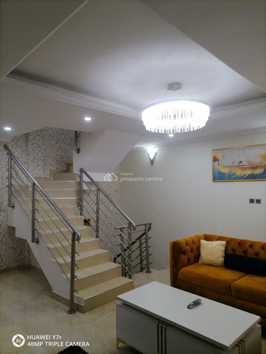 Fully Furnished 3 Bedroom Terrace Duplex with Attached Mini Flat Bq, Very Secured Place, Ikate, Lekki, Lagos, Terraced Duplex for Sale