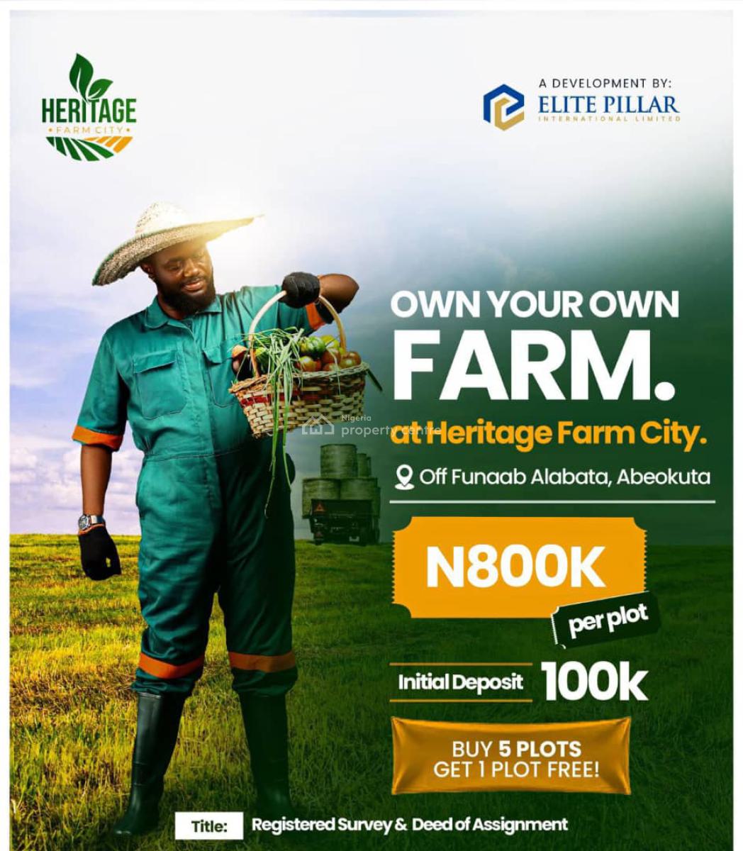 Strategically Located Farmland Suitable for Agricultural Investment, Funaab Alabata Road, Abeokuta North, Ogun, Land for Sale