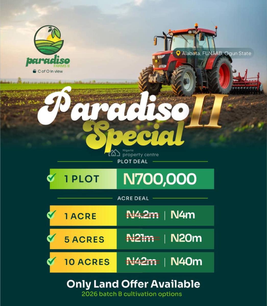 Paradiso Ii --- Your Second Chance at a Legacy Investment, Paradiso Ii, Odeda, Ogun, Mixed-use Land for Sale