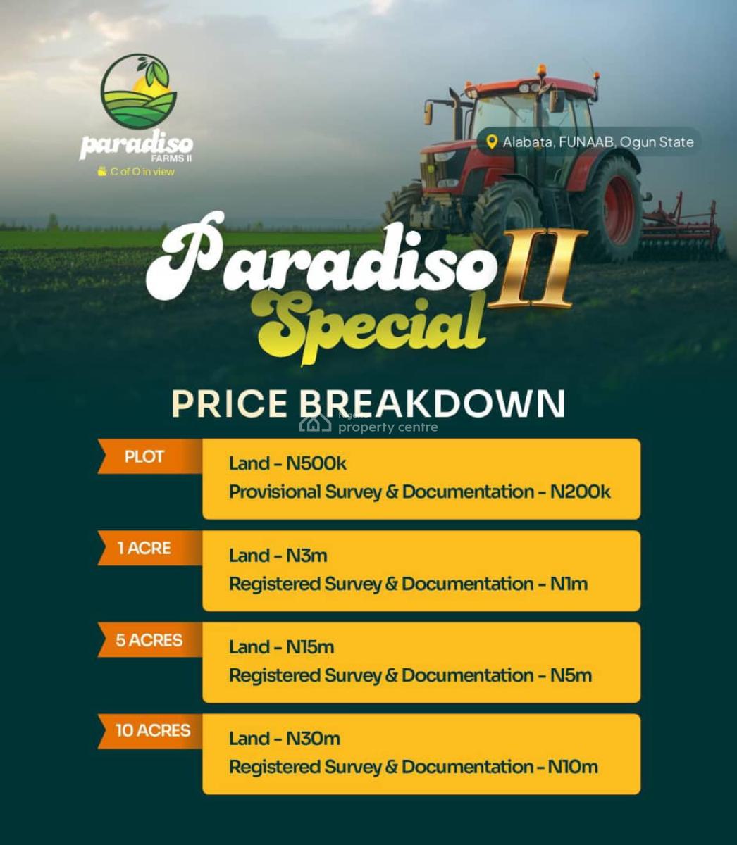 Paradiso Ii --- Your Second Chance at a Legacy Investment, Paradiso Ii, Odeda, Ogun, Mixed-use Land for Sale