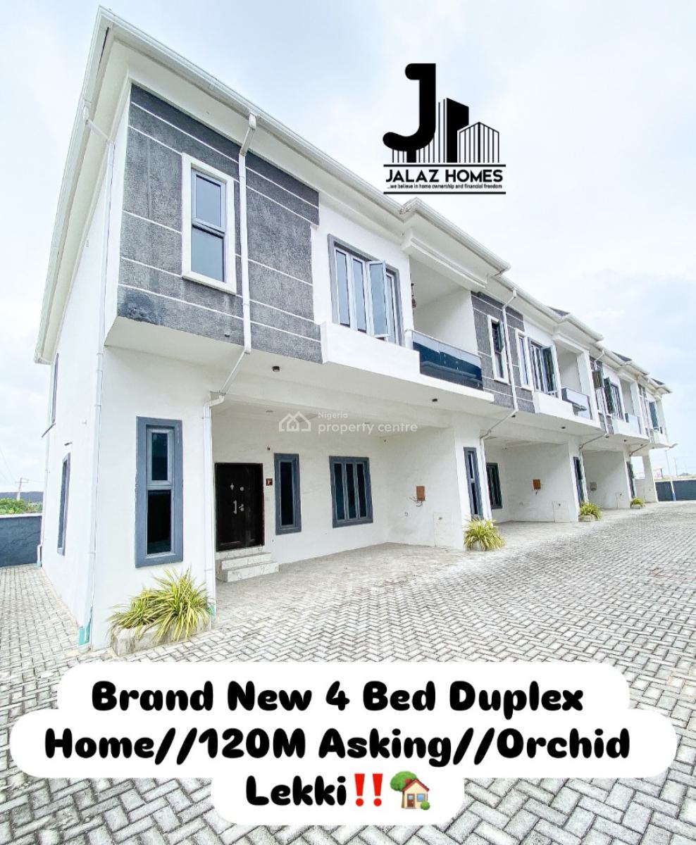 Brand New 4 Bedroom Terraced Duplex Home, Lekki, Lagos, House for Sale