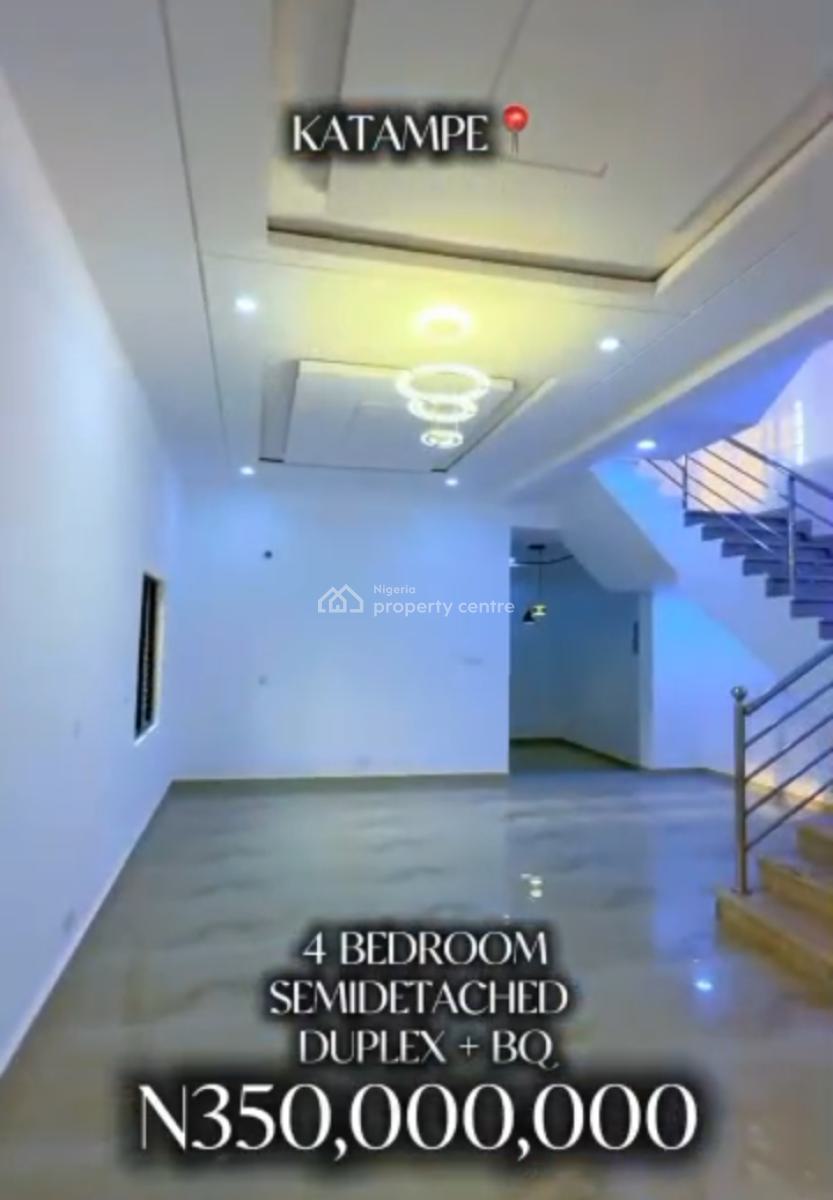 Premium 4 - Bedroom Terrace Duplex Semi-detached, Serene Estate, Katampe (main), Katampe, Abuja, Semi-detached Duplex for Sale