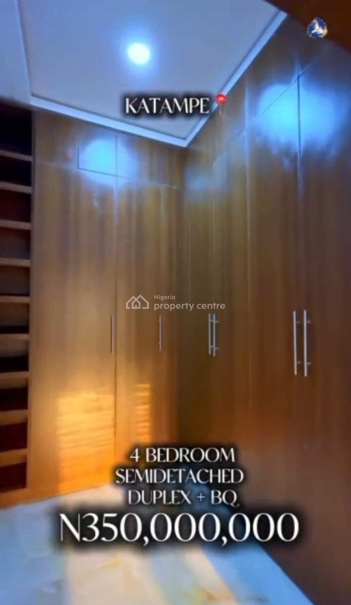 Premium 4 - Bedroom Terrace Duplex Semi-detached, Serene Estate, Katampe (main), Katampe, Abuja, Semi-detached Duplex for Sale