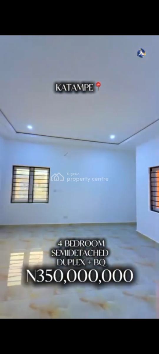 Premium 4 - Bedroom Terrace Duplex Semi-detached, Serene Estate, Katampe (main), Katampe, Abuja, Semi-detached Duplex for Sale