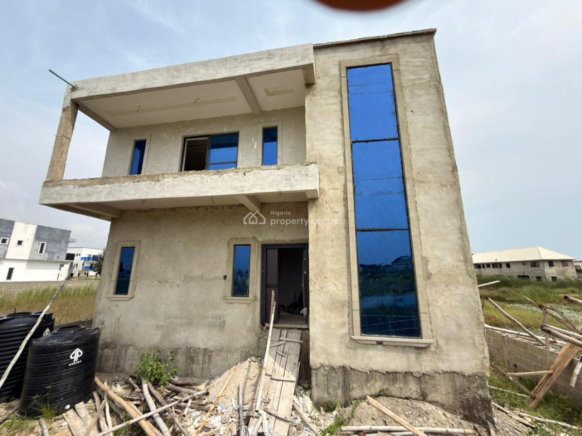 Standard Ensuit 4 Bedroom Fully Detach House (semi Finished) with Bq, Okun-ajah, Ajah, Lagos, Detached Duplex for Sale