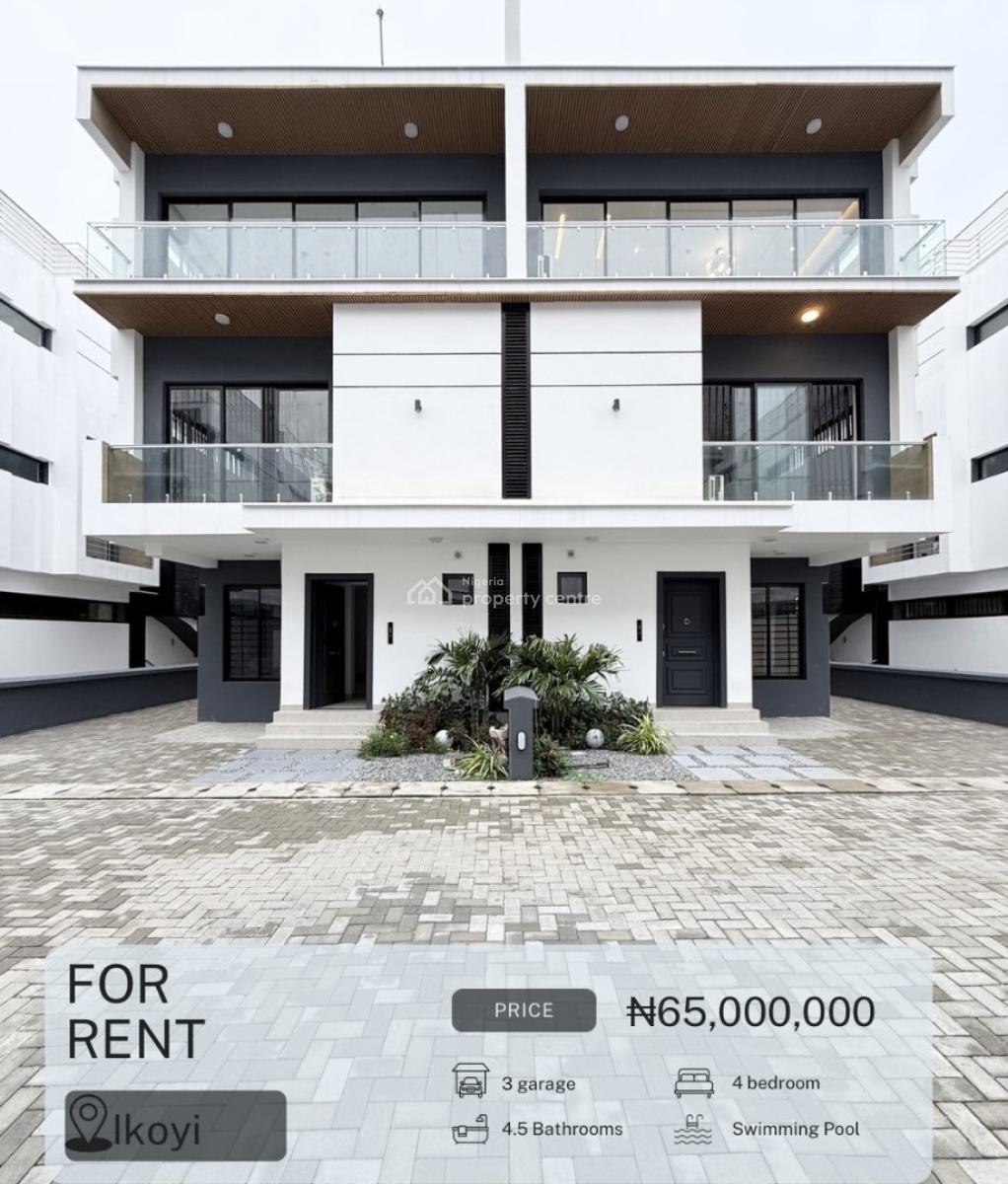 Beautiful Luxury 4 Bedroom Semi Detached Duplex with Bq, Old Ikoyi, Ikoyi, Lagos, Semi-detached Duplex for Rent