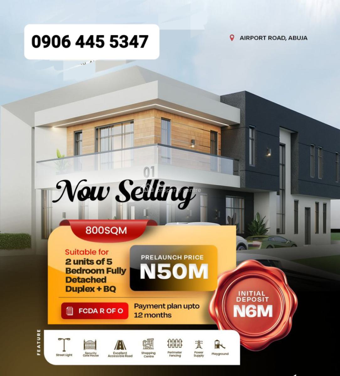 Plots & Hectares of Land at Hutu, Airport Road, Abuja (fct), Hutu District, Lugbe District, Abuja, Residential Land for Sale