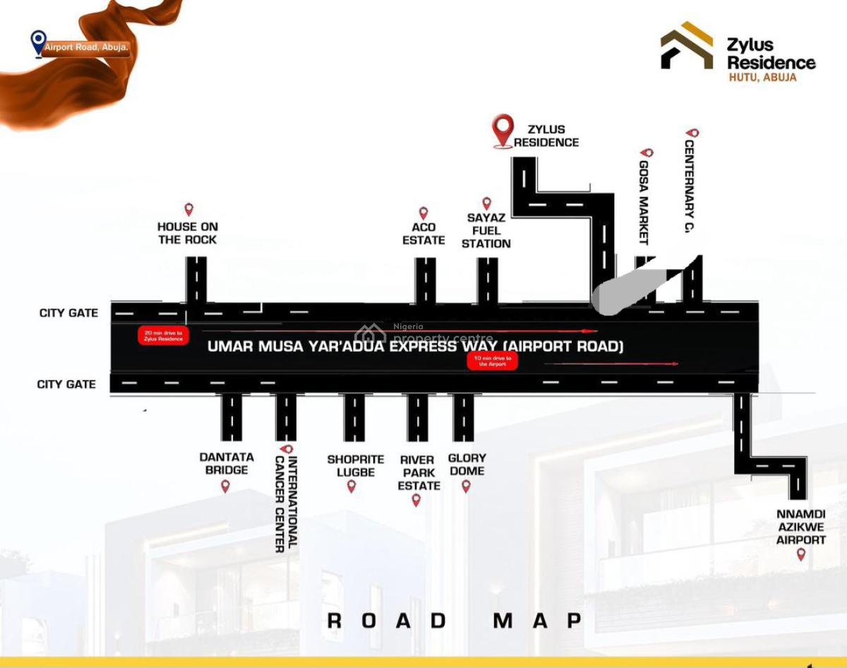Plots & Hectares of Land at Hutu, Airport Road, Abuja (fct), Hutu District, Lugbe District, Abuja, Residential Land for Sale