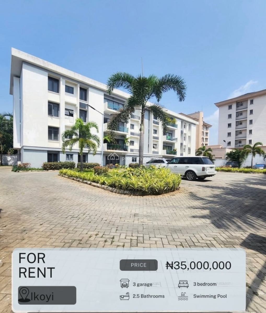 Beautiful Luxury 3 Bedroom Apartment with Bq, Ikoyi, Lagos, House for Rent