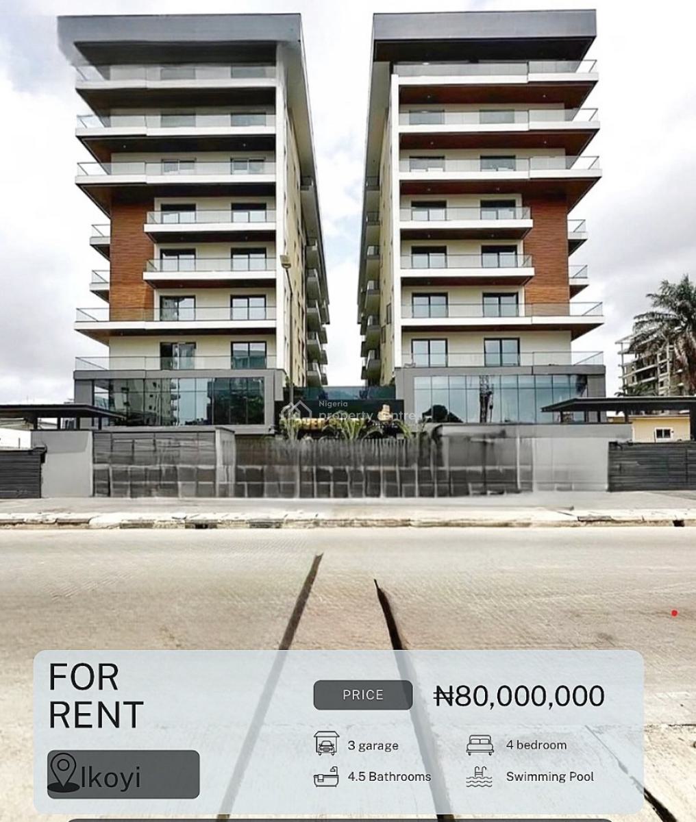 Exclusive Luxury 4 Bedroom Apartment with Bq, Old Ikoyi, Ikoyi, Lagos, House for Rent