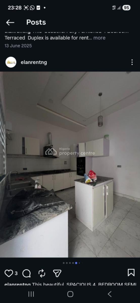 Spacious 4bedroom Semi Detached with Bq, Chevron Alternative Route, Lekki, Lagos, Semi-detached Duplex for Rent