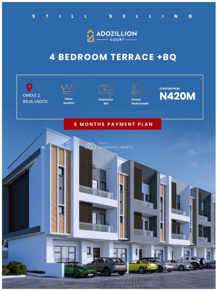 4 Bedroom Terrace Duplex with Bq Omole, Olowora, Omole Phase 2, Ikeja, Lagos, Terraced Duplex for Sale