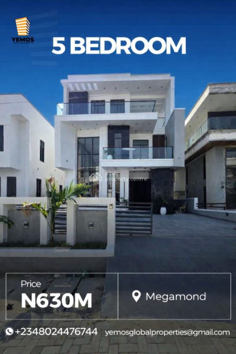 5 Besroom Detarched +cinemal and Pool, Megamind Estate, Ikota, Lekki, Lagos, House for Sale