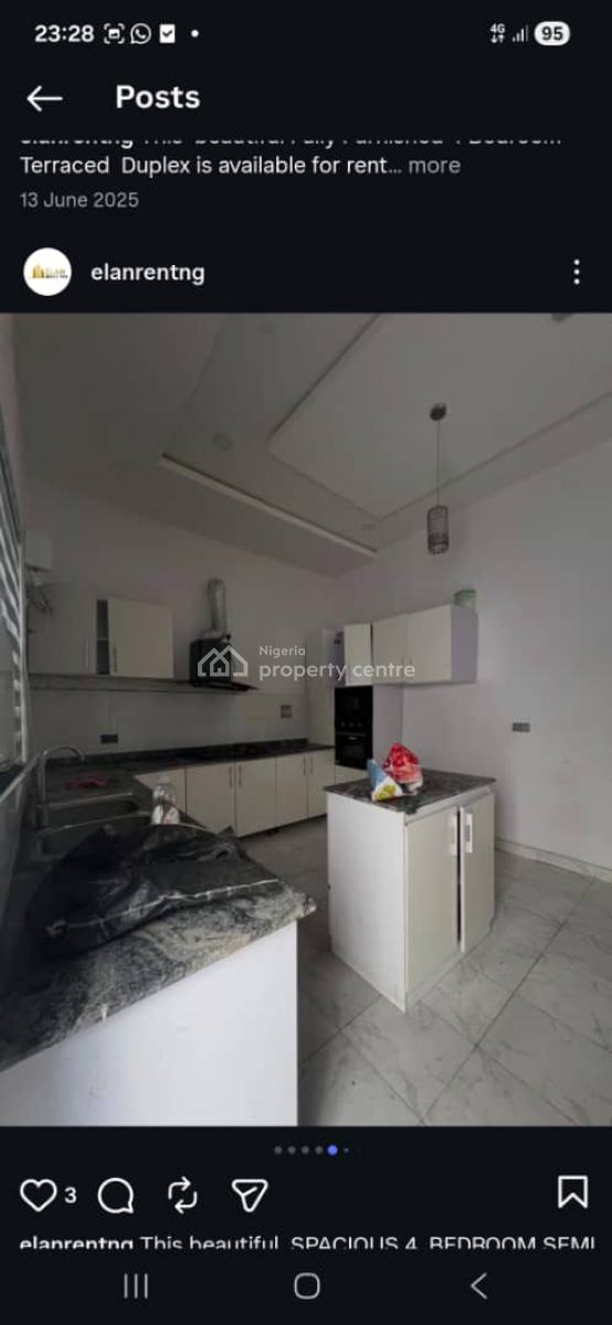 Spacious 4bedroom Semi Detached Duplex, Chevron Alternative Route, Lekki, Lagos, House for Rent