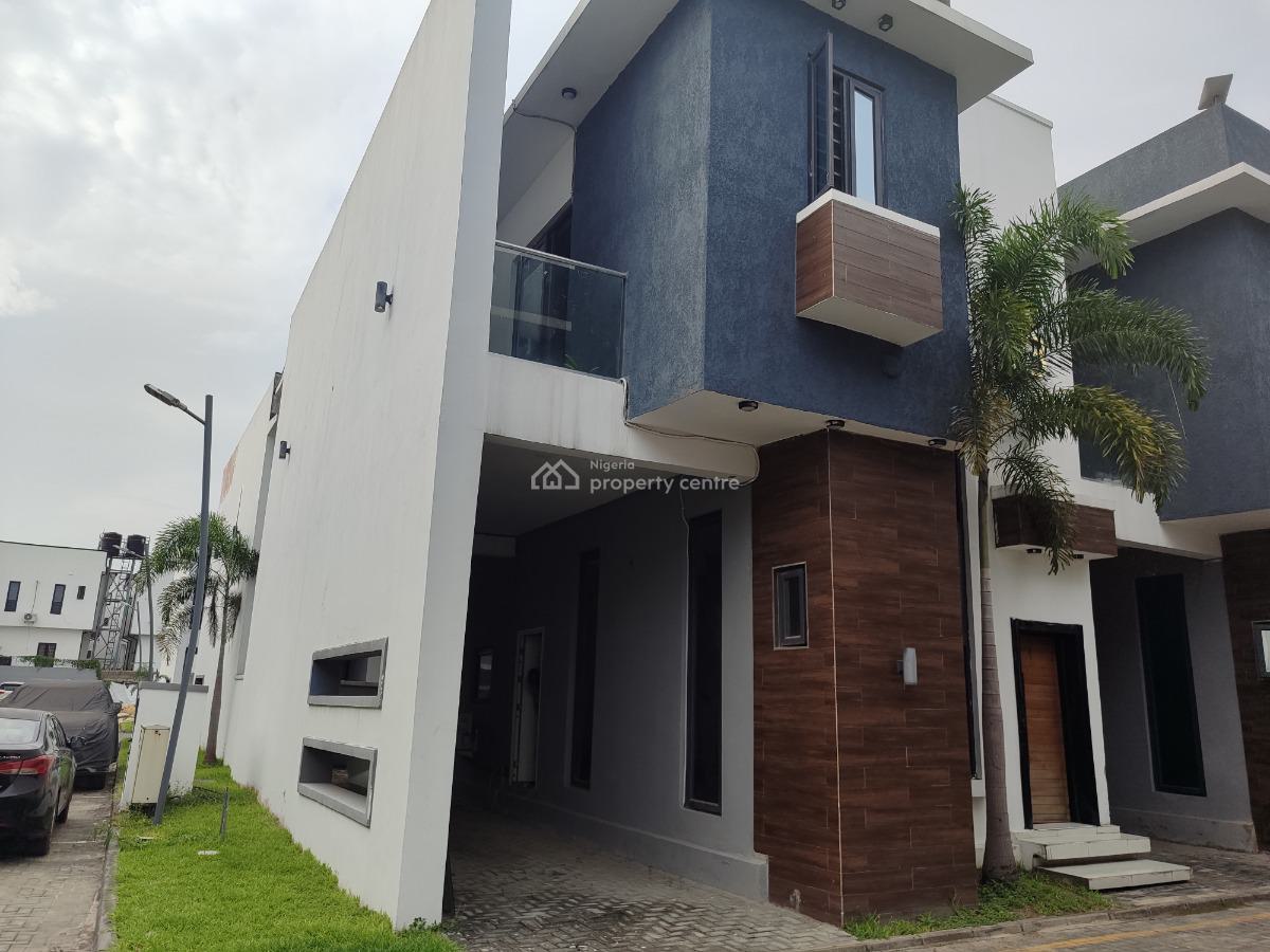 Serviced 3 Bedroom Terraced Duplex with a Room Bq, Lekki Palm City Estate, Ajah, Lagos, Terraced Duplex for Sale