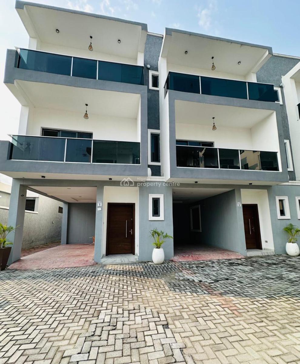 Serviced 4 Bedrooms Terraced Duplex with Bq and Security Post, Ikate, Lekki, Lagos, Terraced Duplex for Sale