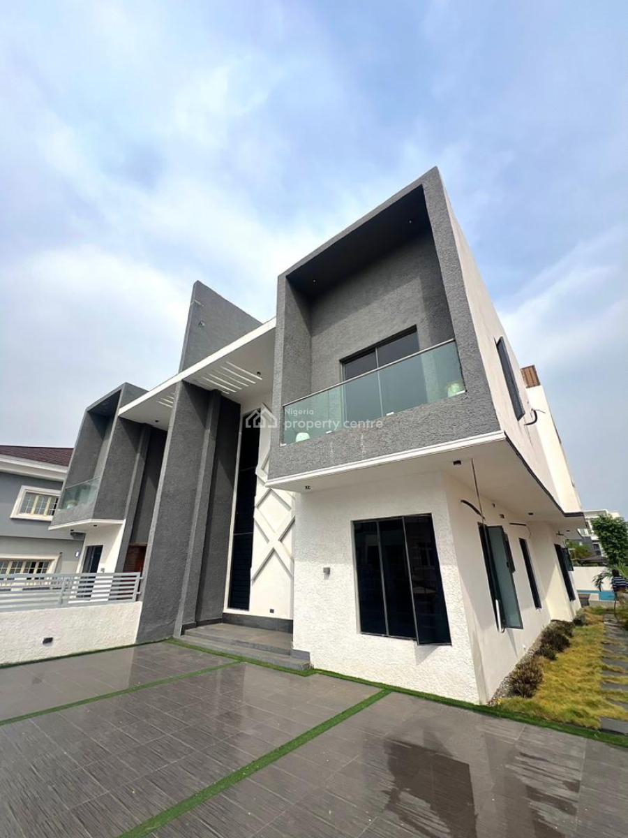 Self-compound 5-bedroom Semi-detached House with Swimming Pool and Bq, Osapa, Lekki, Lagos, Detached Duplex for Sale