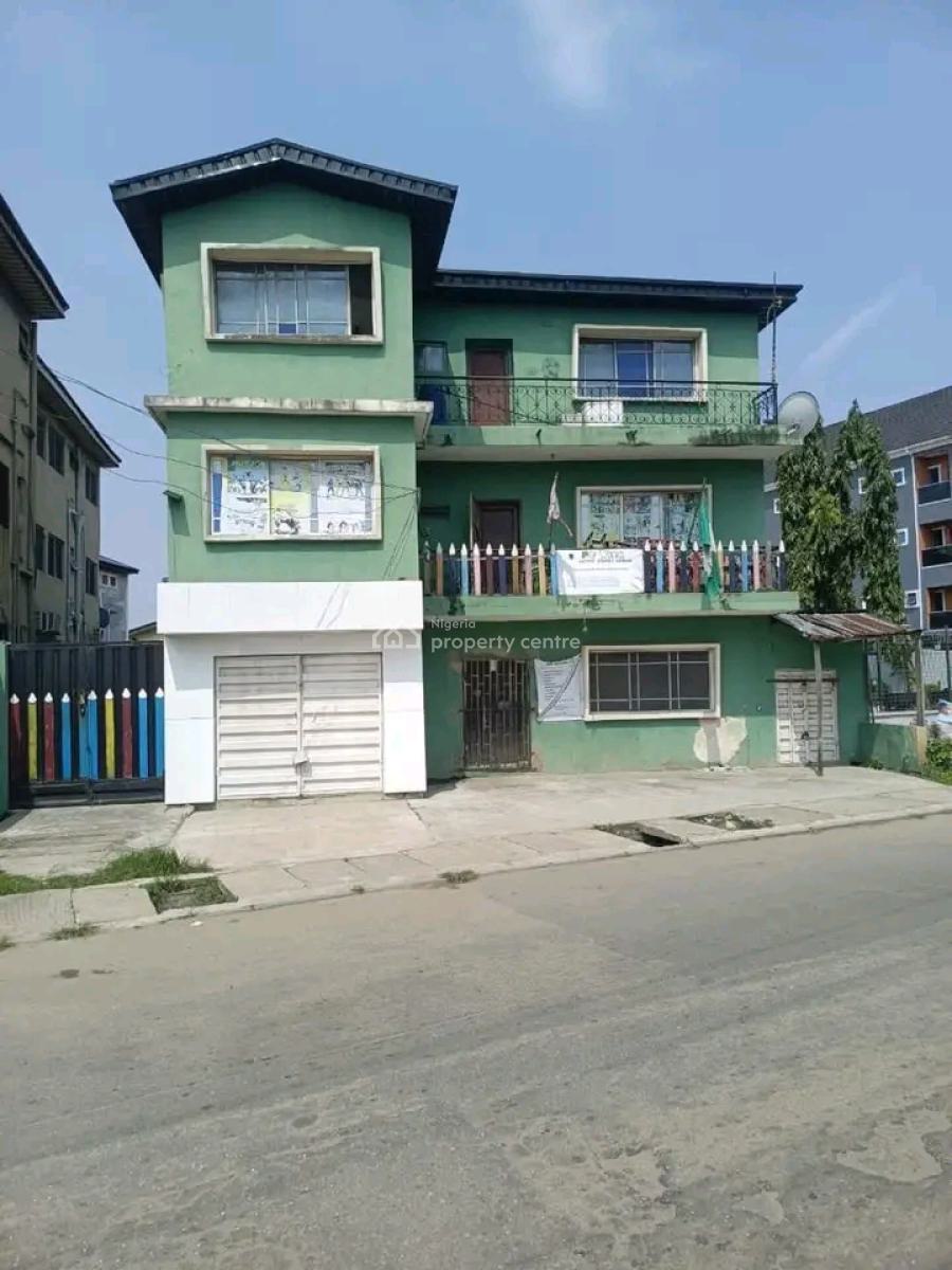 Two Storey Commercial Building on 400 Square Meters Land, Onike, Yaba, Lagos, Block of Flats for Sale