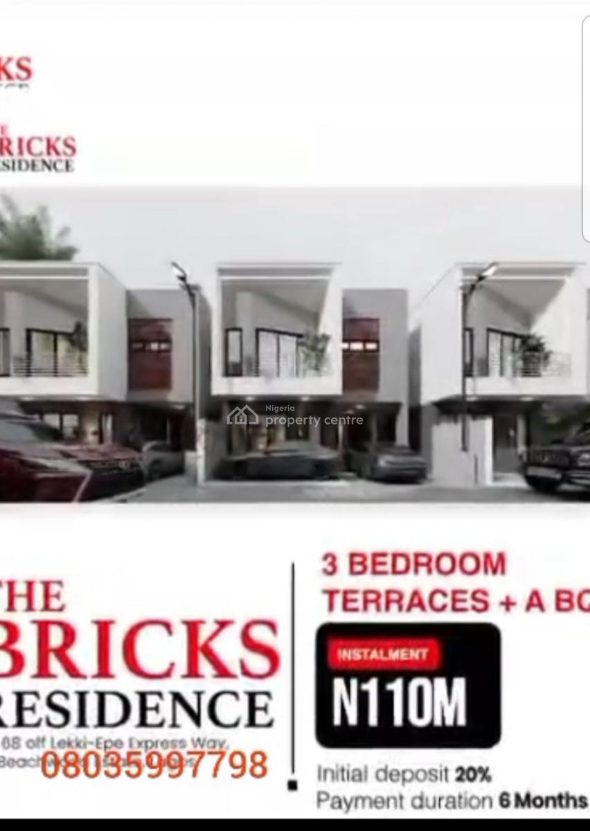 Luxury 3 Bedroom Terrace Duplex with Bq, Bogijie, Ibeju Lekki, Ibeju Lekki, Lagos, Terraced Duplex for Sale
