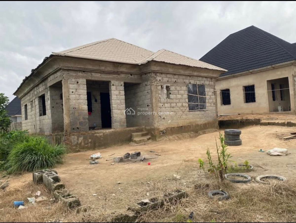 Carcass 3 Bungalow in Already Developed Estate, Behind Amac Market, Fha (f.h.a), Lugbe District, Abuja, Detached Bungalow for Sale