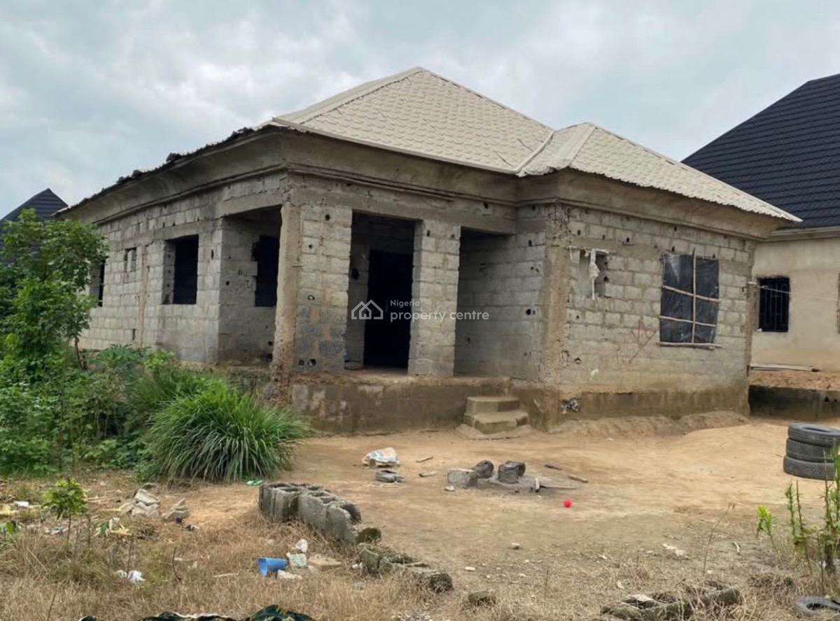 Carcass 3 Bungalow in Already Developed Estate, Behind Amac Market, Fha (f.h.a), Lugbe District, Abuja, Detached Bungalow for Sale