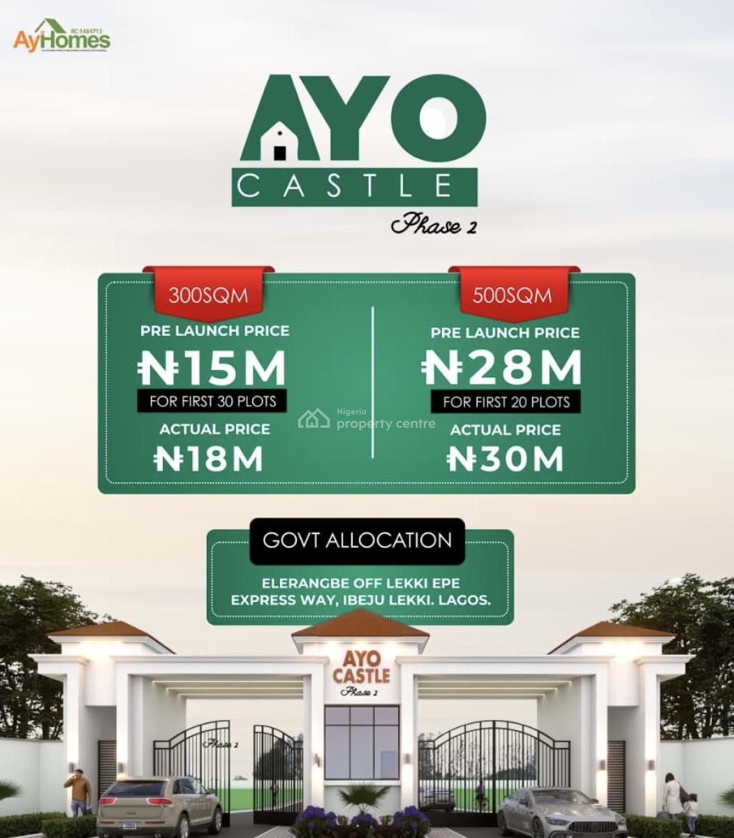 Exquisite Plots of Land Available, Elerangbe, Off Lekki-epe Expressway, Ibeju Lekki, Lagos, Ibeju Lekki, Lagos, Residential Land for Sale