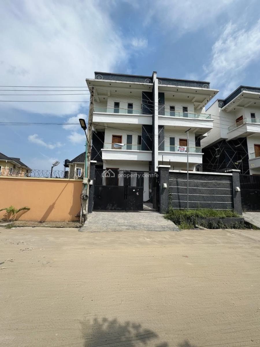 Self Serviced 5 Bedroom Semi Detached Duplex on Threefloors, Sangotedo, Ajah, Lagos, Semi-detached Duplex for Sale