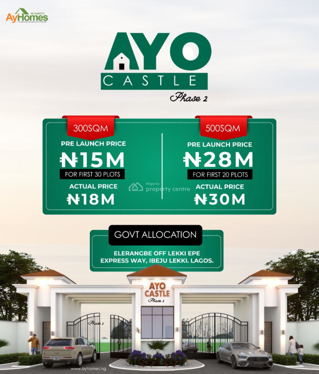 Premium Land with Government Allocation, Eleranigbe, Ibeju Lekki, Lagos, Residential Land for Sale