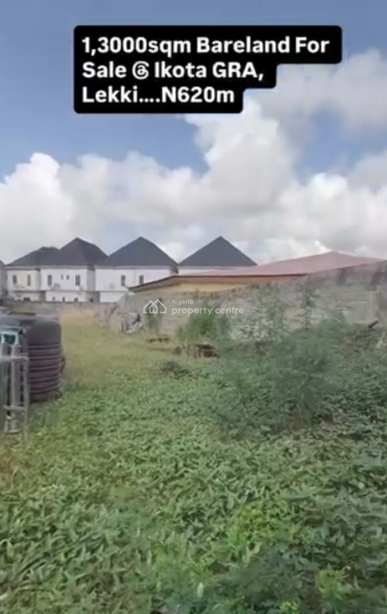 1300sqm Bareland, Fenced and Gated, Ikota Gra, Lekki, Lagos, Residential Land for Sale