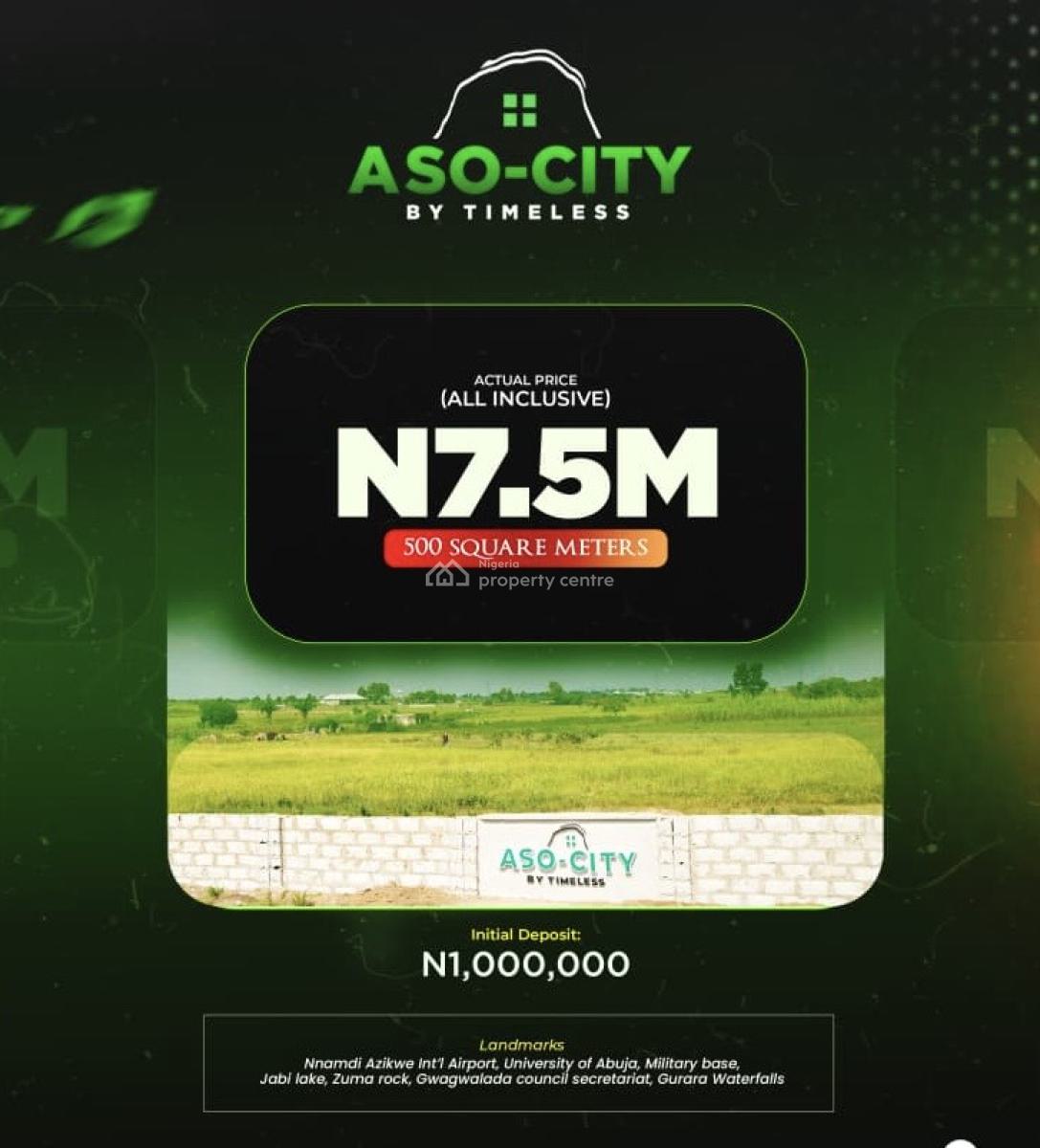 Affordable and Verified Dry Land, Aso City Estate C of O Located 10mins Drive From University of Abuja, Gwagwalada, Abuja, Mixed-use Land for Sale