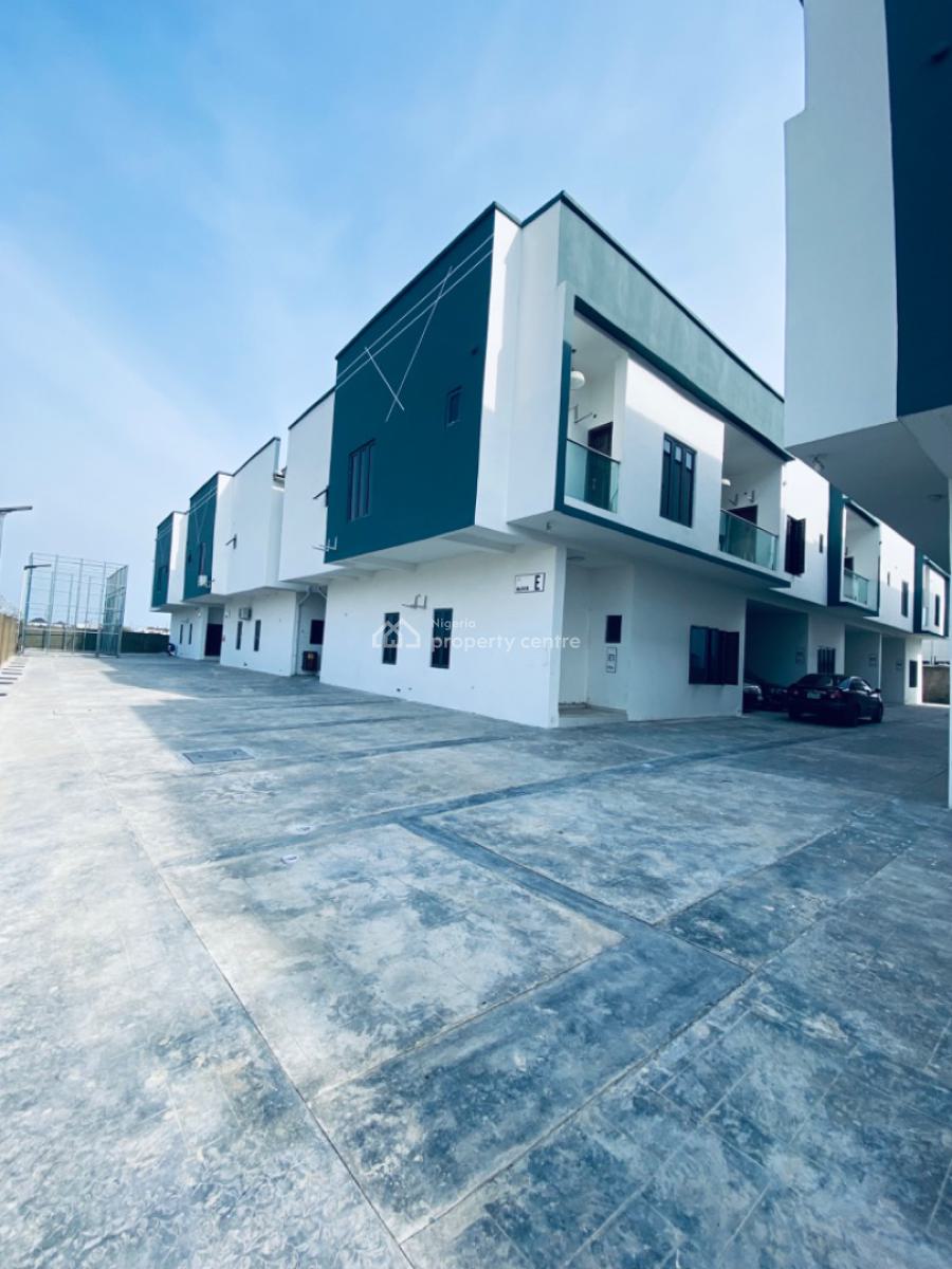 Bran New 4 Bedrooms Terrace Duplex and All Rooms Are Upstairs, Gated Estate Orchid Lekki, Lekki Phase 2, Lekki, Lagos, Terraced Duplex for Rent