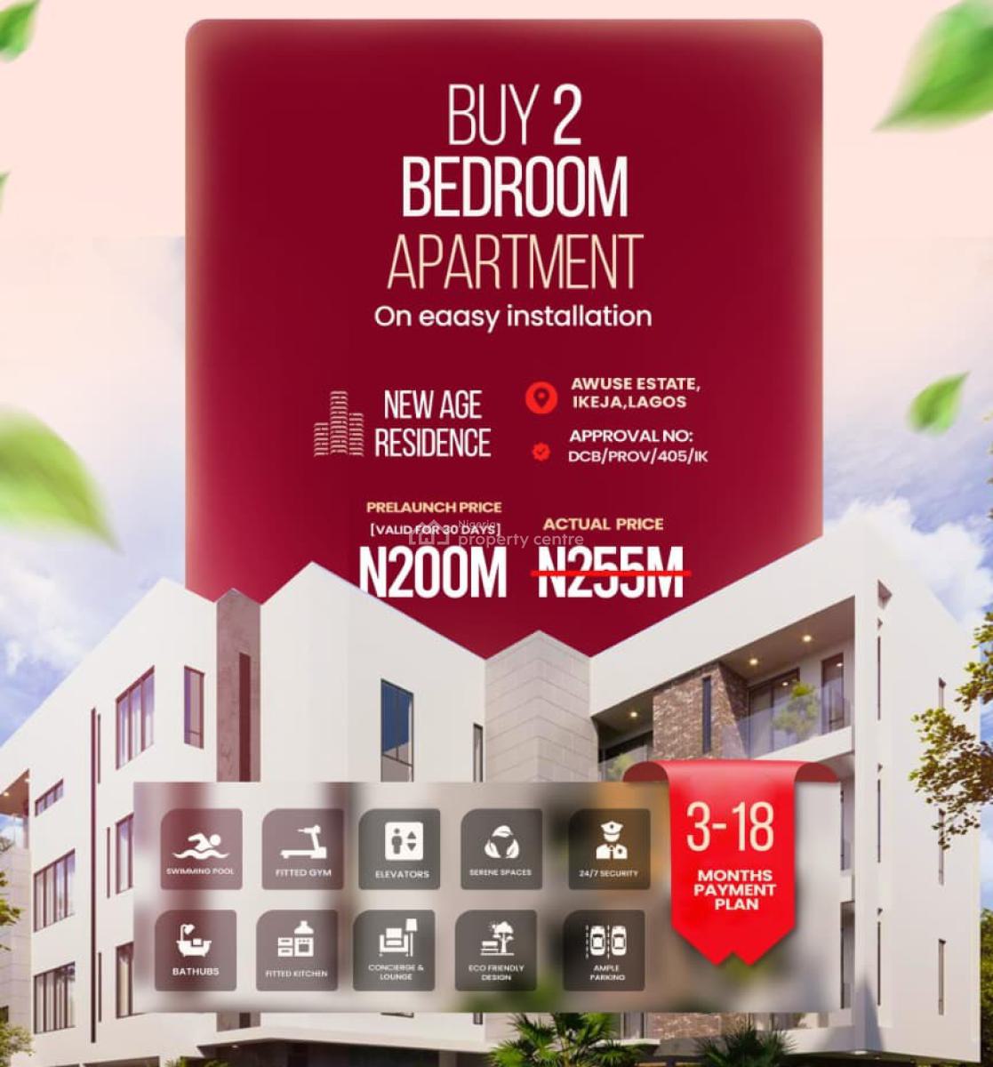 2-bedroom Apartment at New Age Residences, Awuse Estates, Ikeja, Ikeja, Lagos, Block of Flats for Sale