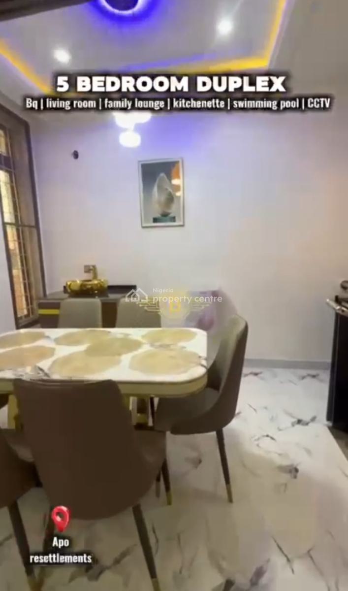 Brand New 5 Bedroom Fully Furnished Duplex, Zone-e Apo, Apo Resettlement, Apo, Abuja, Detached Duplex for Sale