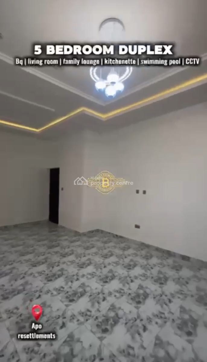 Brand New 5 Bedroom Fully Furnished Duplex, Zone-e Apo, Apo Resettlement, Apo, Abuja, Detached Duplex for Sale