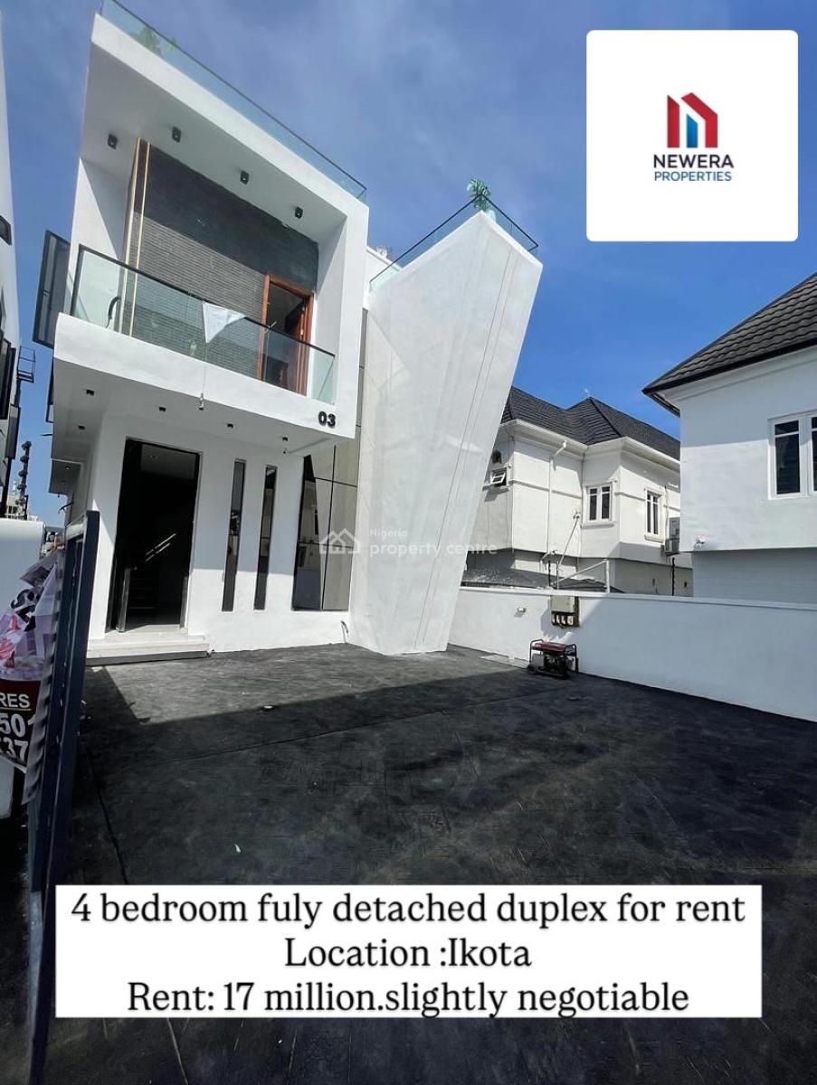 4 Bedroom Fuly Detached Duplex, Ikota, Lekki, Lagos, House for Rent