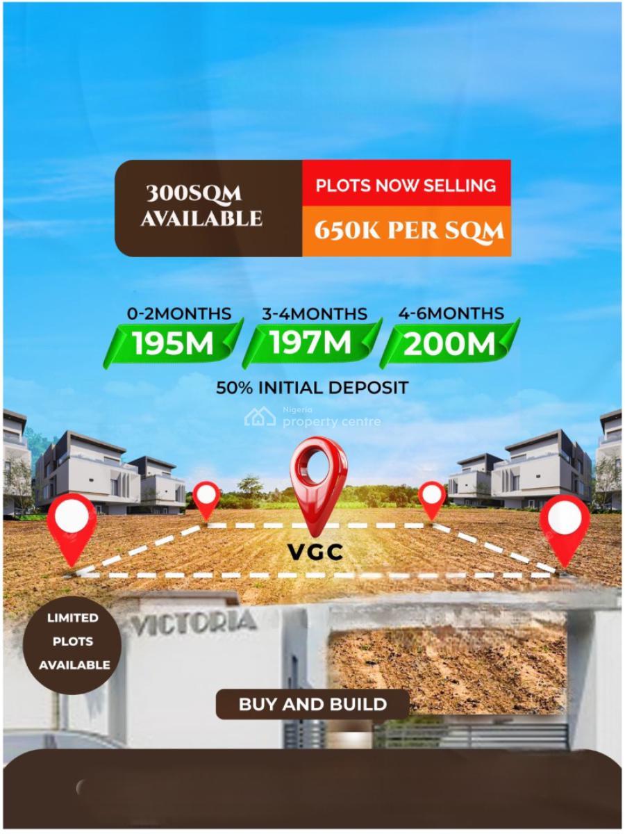 Land Measuring 300sqm Plots, Vgc, Lekki, Lagos, Residential Land for Sale